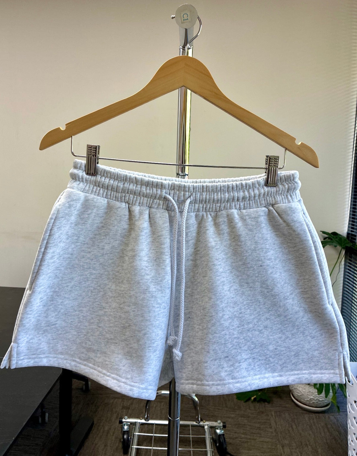 Pearl Grey Basic Blank Shorts