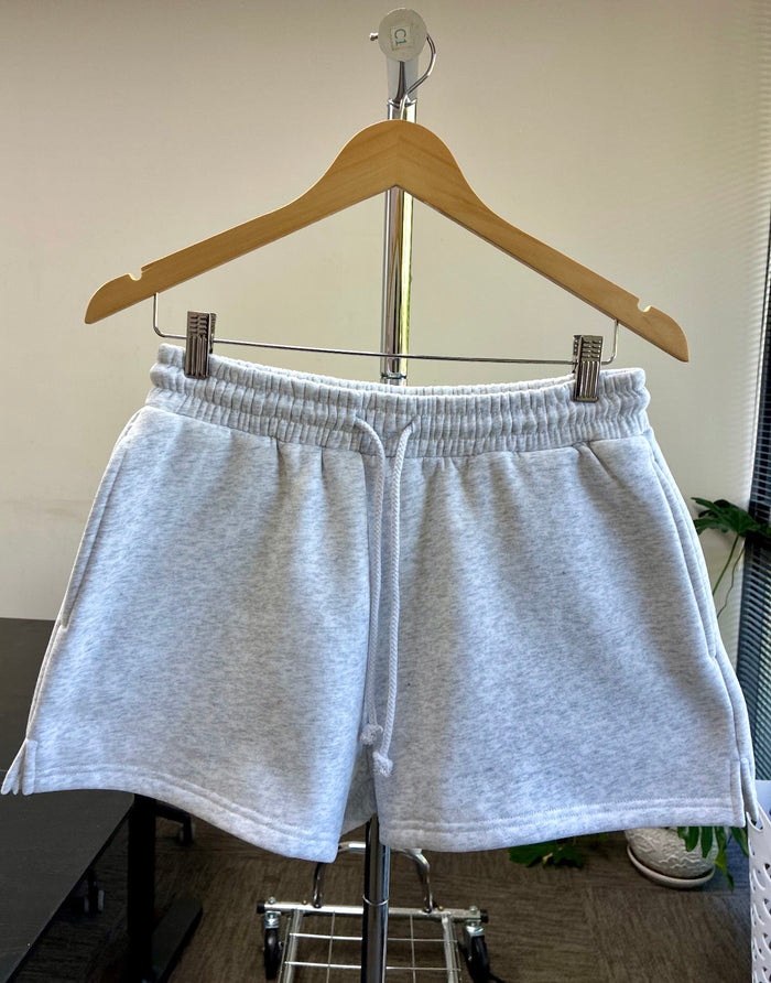 Pearl Grey Basic Blank Shorts