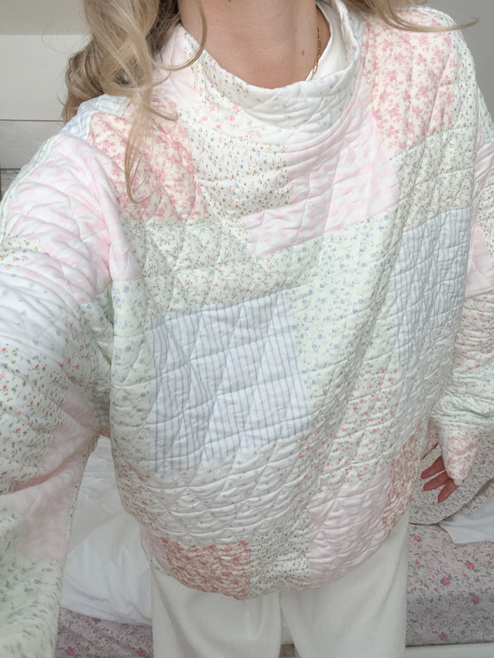 QUILTED PASTEL HOODIE