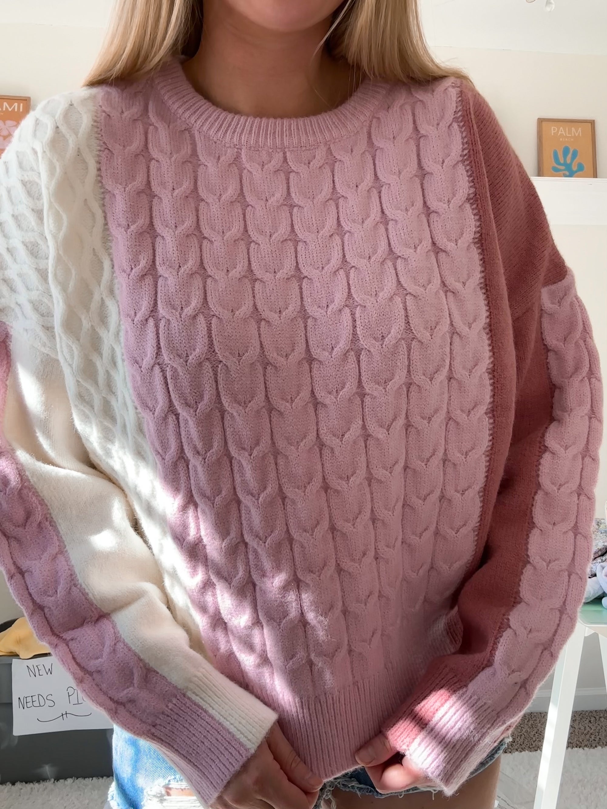 Strawberry Colorblock Sweater