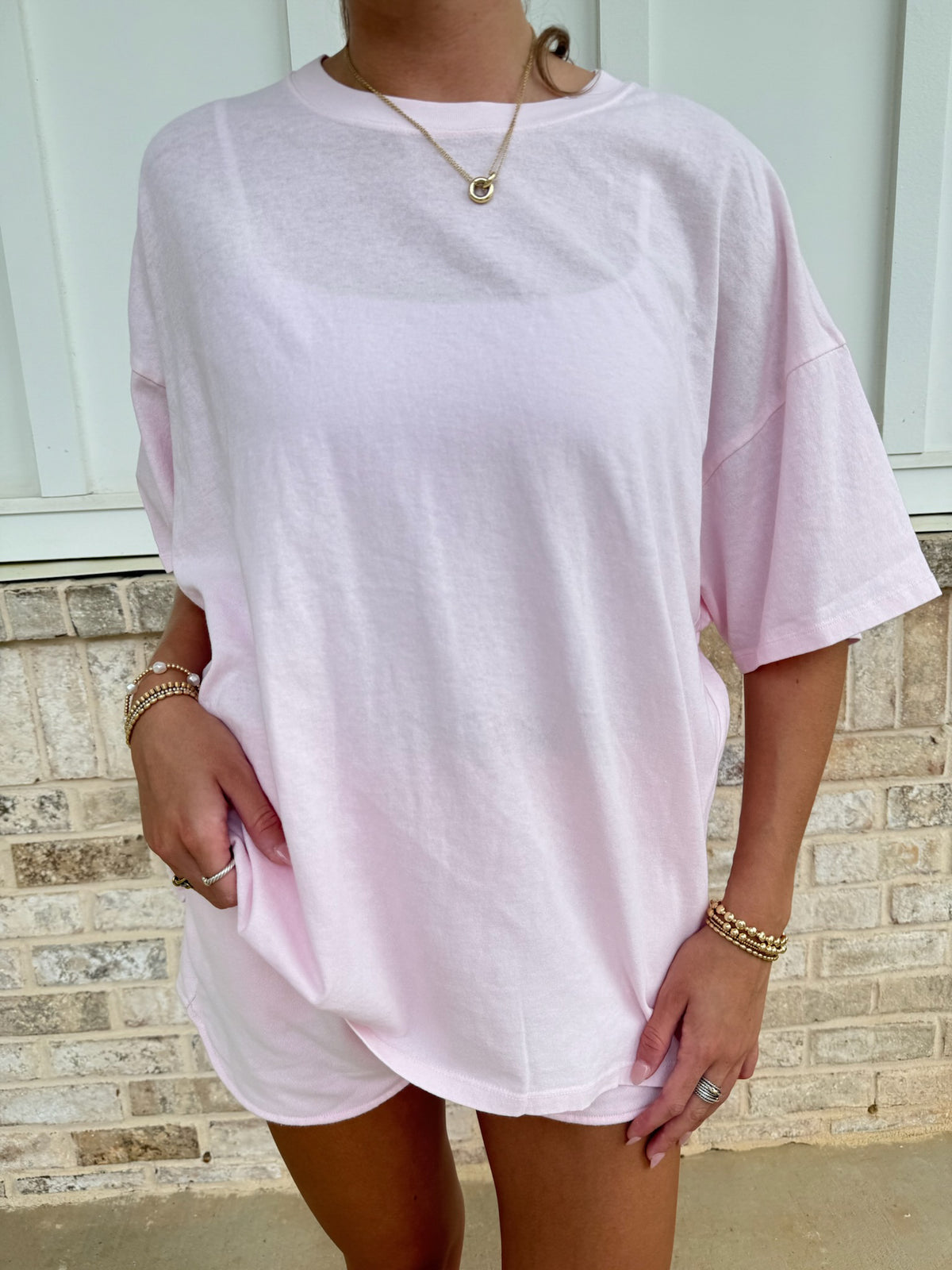 Light Weight Light Pink Tee