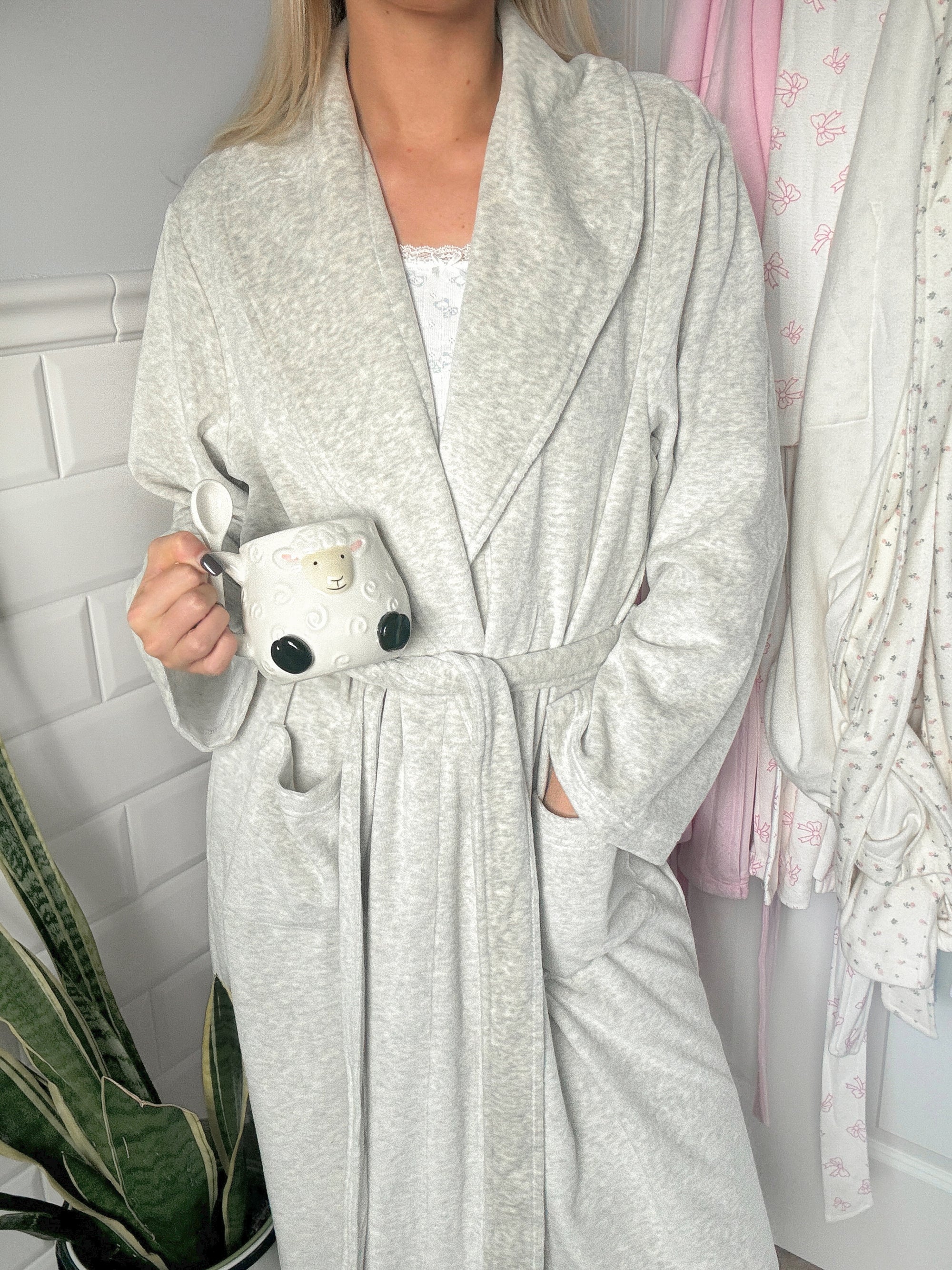 Earthy Grey Dream Hotel Robe