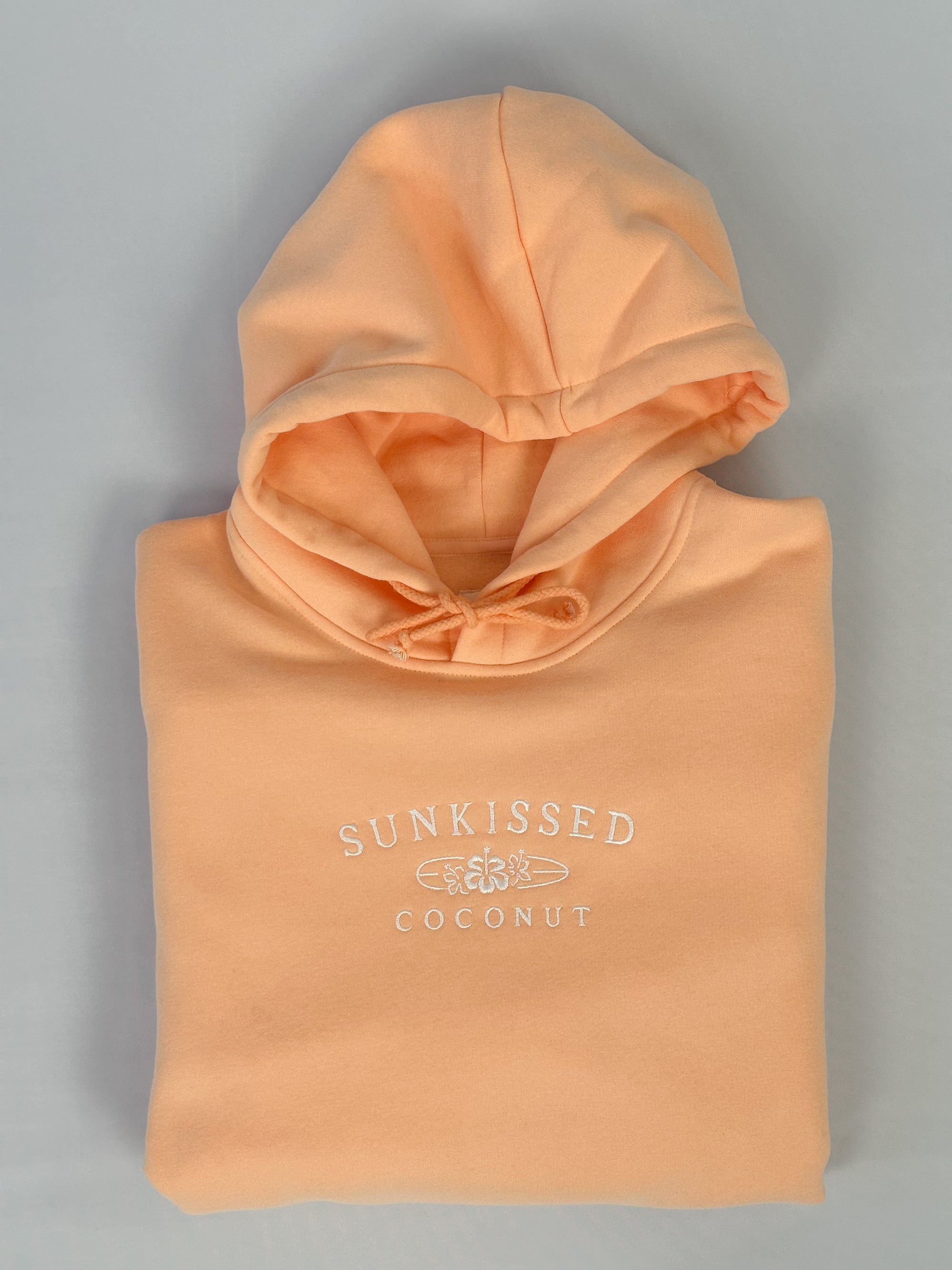 Sherbet Orange Sunkissedcoconut Logo Embroider Hoodie