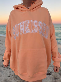 Sherbet Orange Varsity Embroider Hoodie