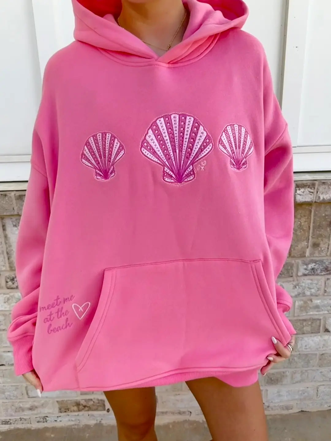 Seashell Embroidered Hoodie
