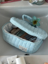 Arctic Polka Dot Handmade Makeup Bag