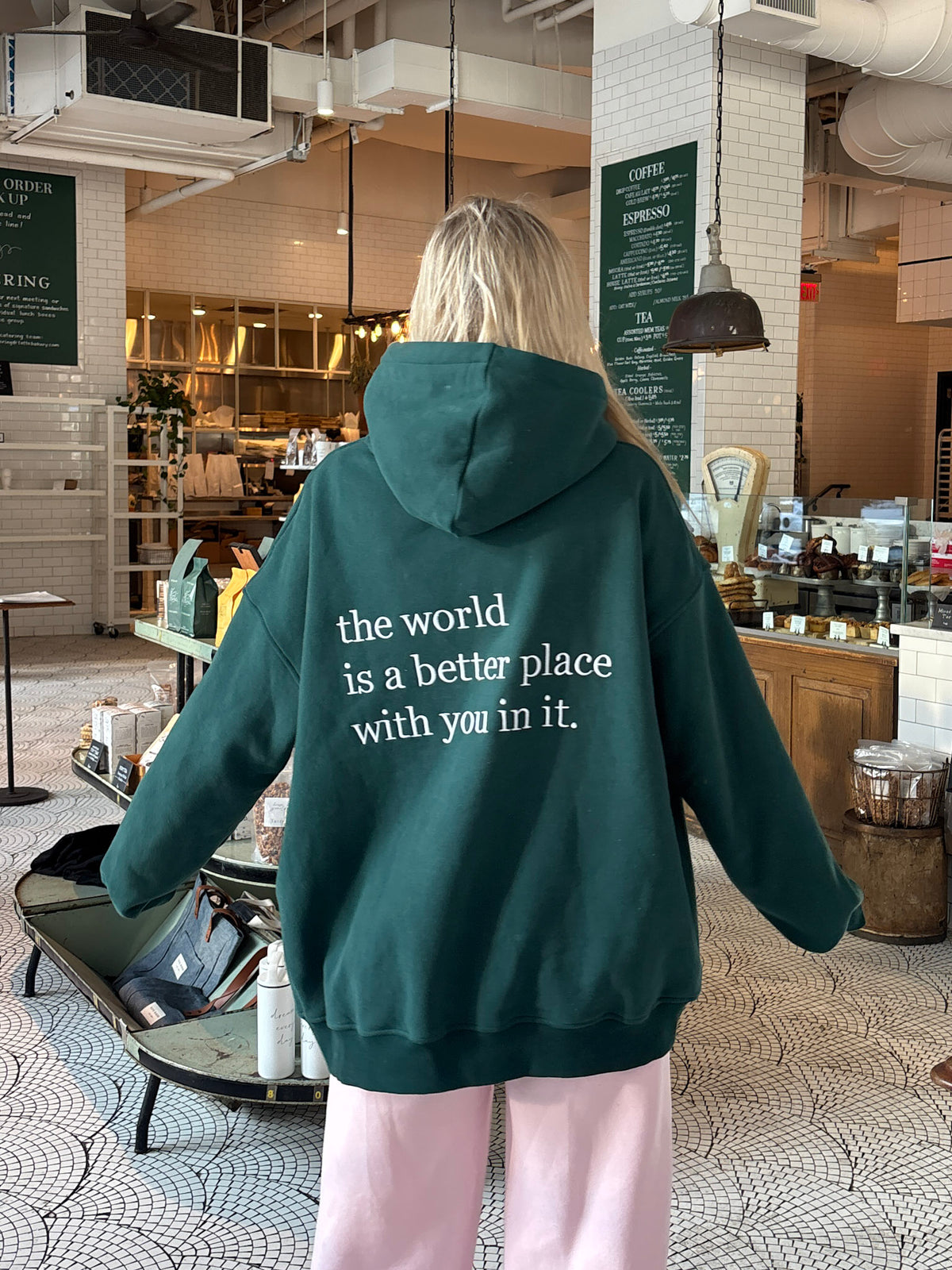 The World Is A Better Place With You In It Embroider Hoodie