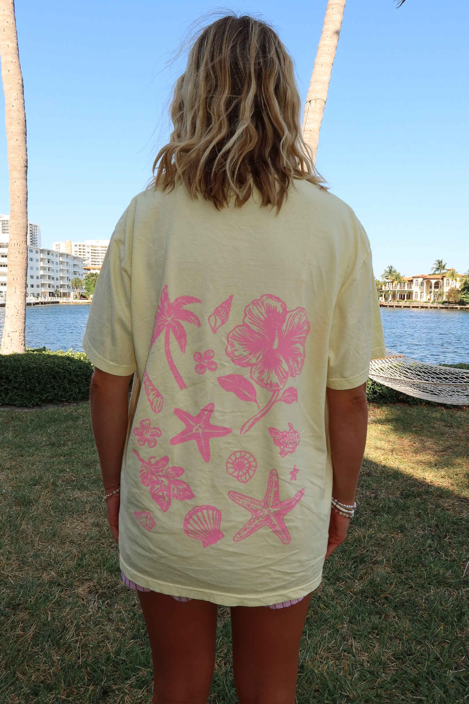 Banana Pink Tropical Comfort Colors Tee