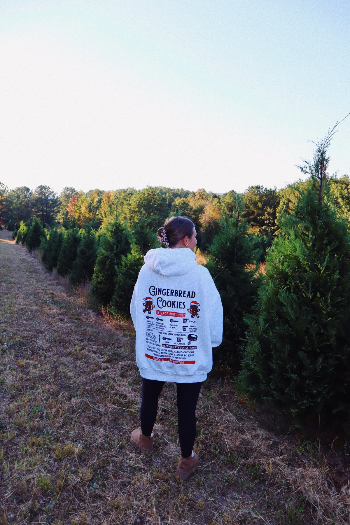 Gingerbread Recipe Christmas Embroider Hoodie
