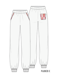 Pearl Grey Gemma Patchwork Quilted Jogger Sweatpants