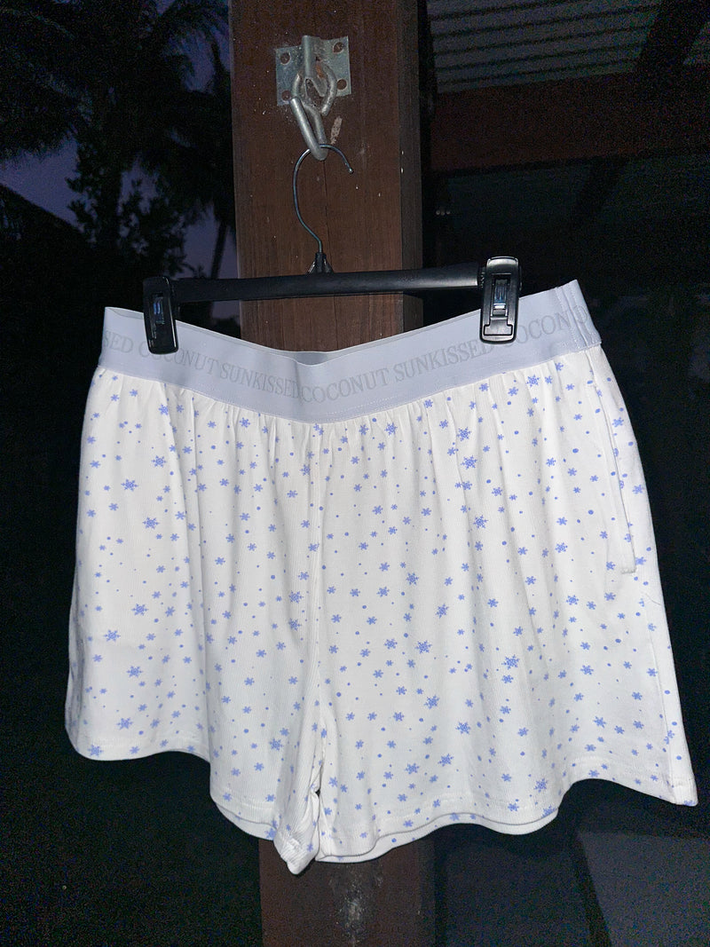 Snowflake Sunkissedcoconut Pajama Shorts