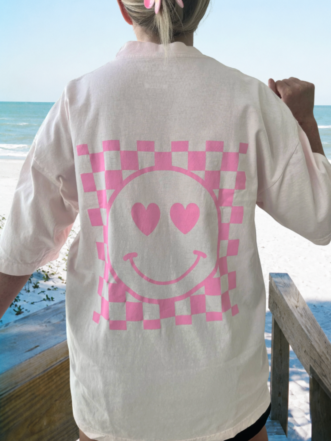 Heart Smiley Face Graphic Tee