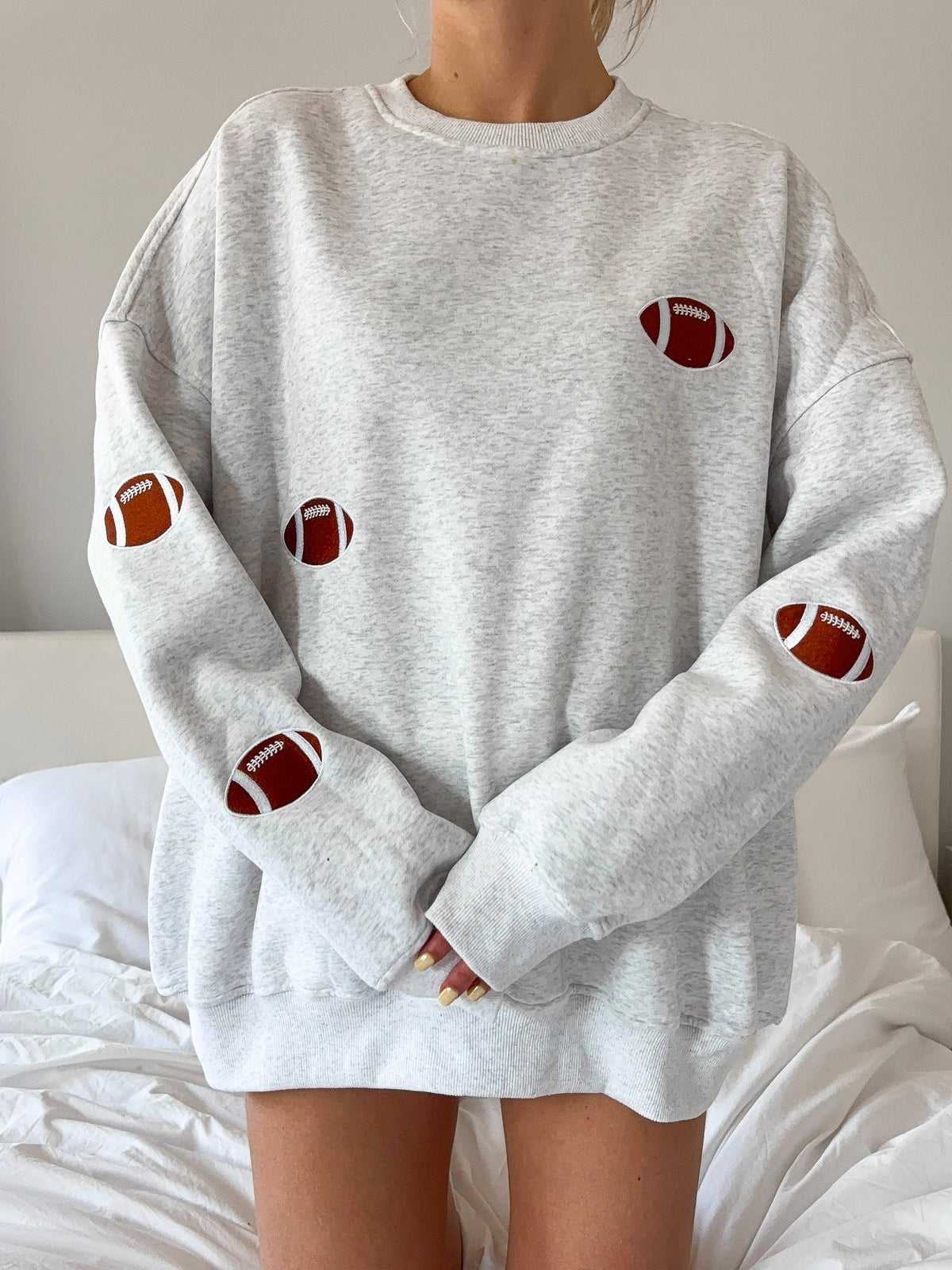 Football Game Day Embroider Sweatshirt