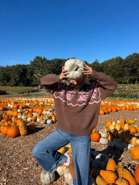 Chestnut Ginger Snap Quarter Zip Sweater