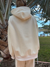 Baby Yellow and White Big Striped Hoodie