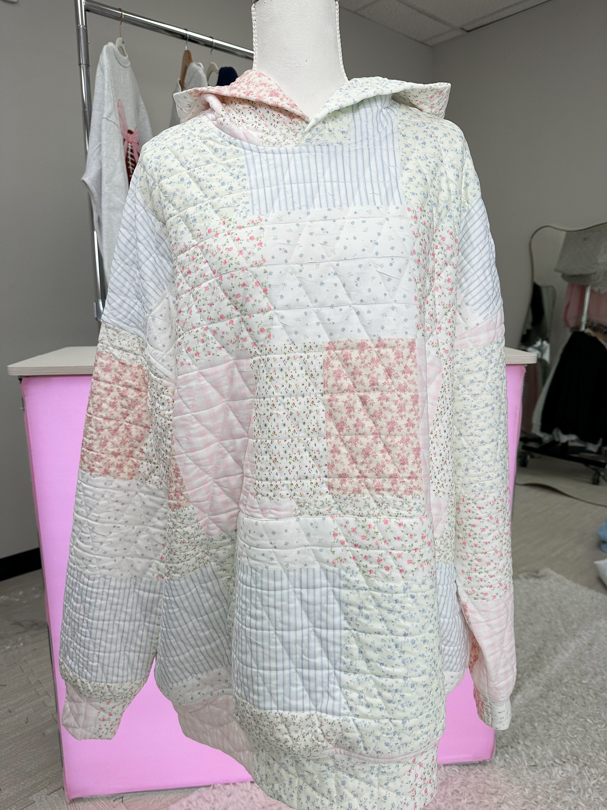 Quilted Pastel Hoodie