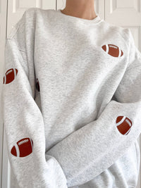 Football Embroidered Sweatshirt