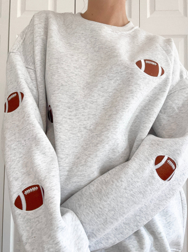 Football Embroidered Sweatshirt