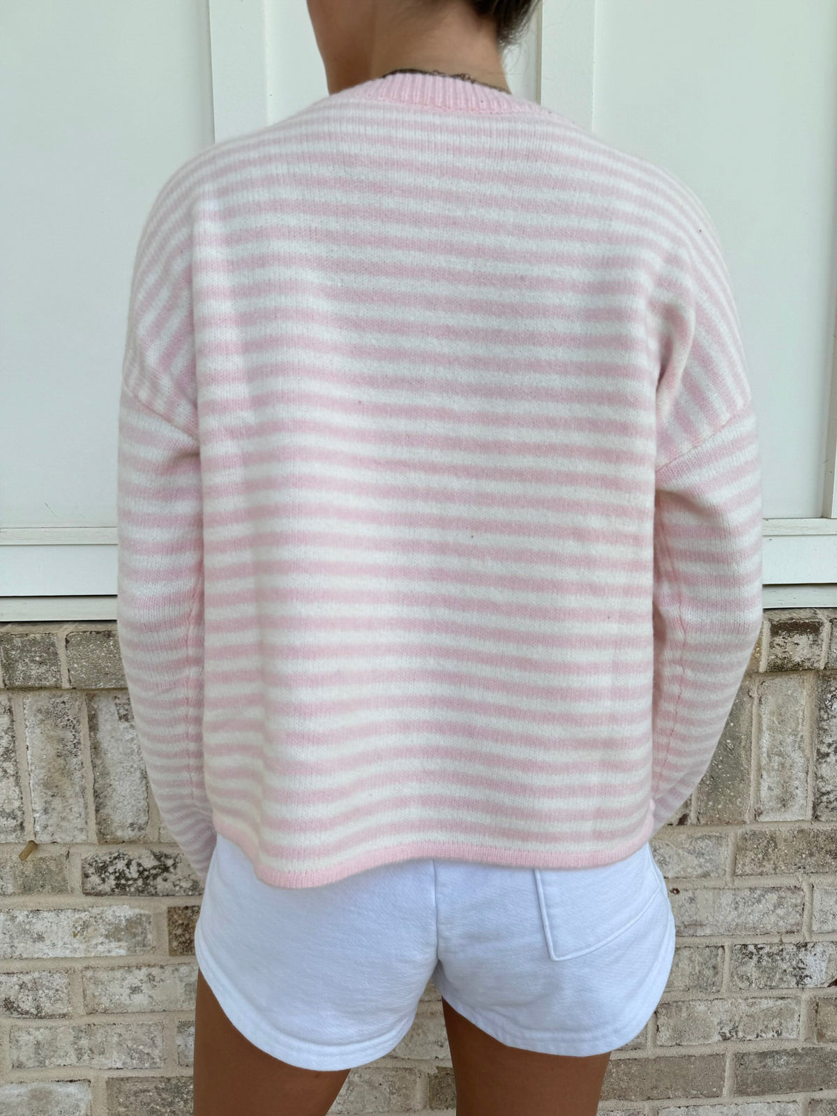 Striped Button-Up Cardigan