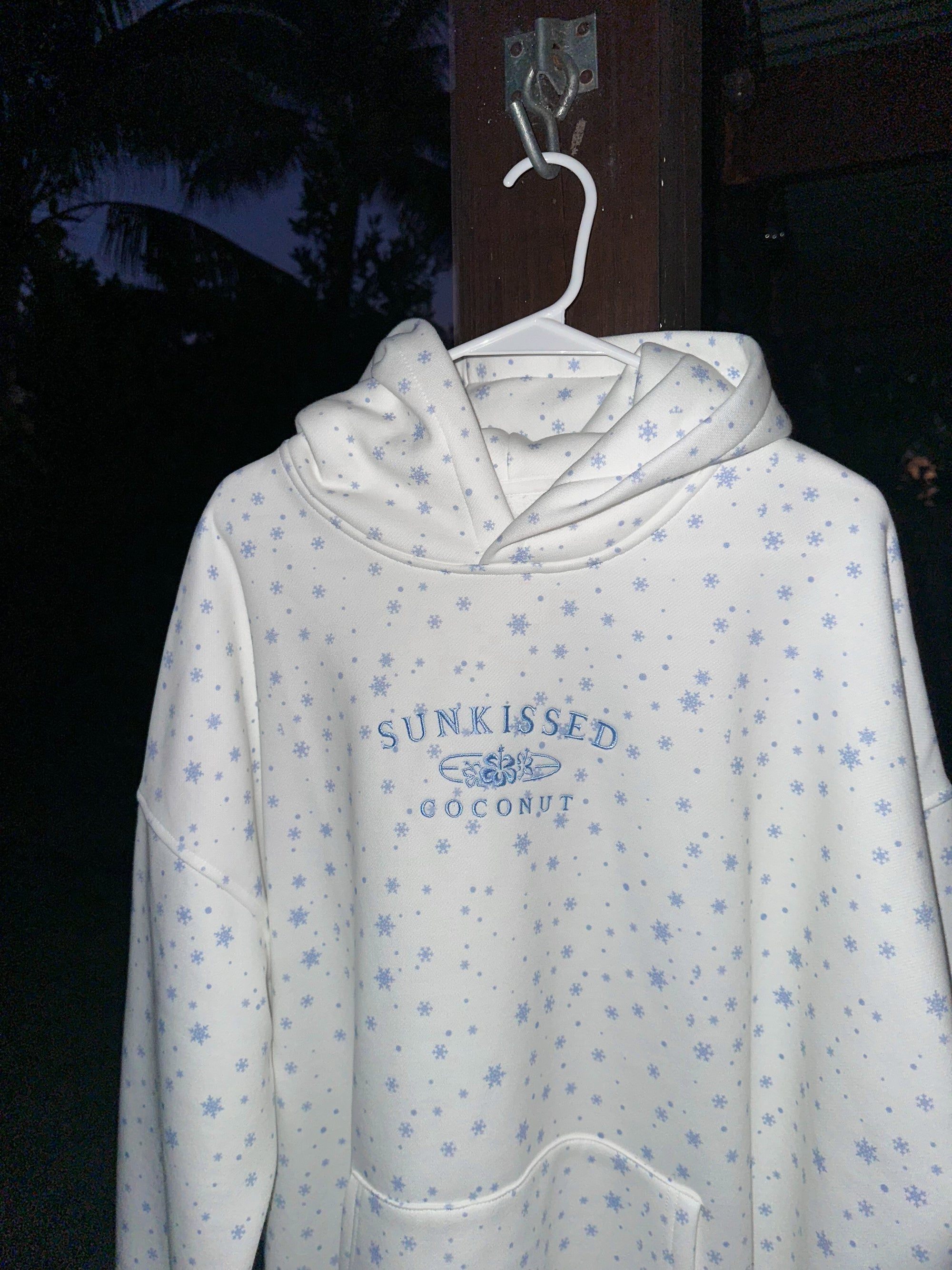 Snowflake Sunkissedcoconut Embroider Hoodie