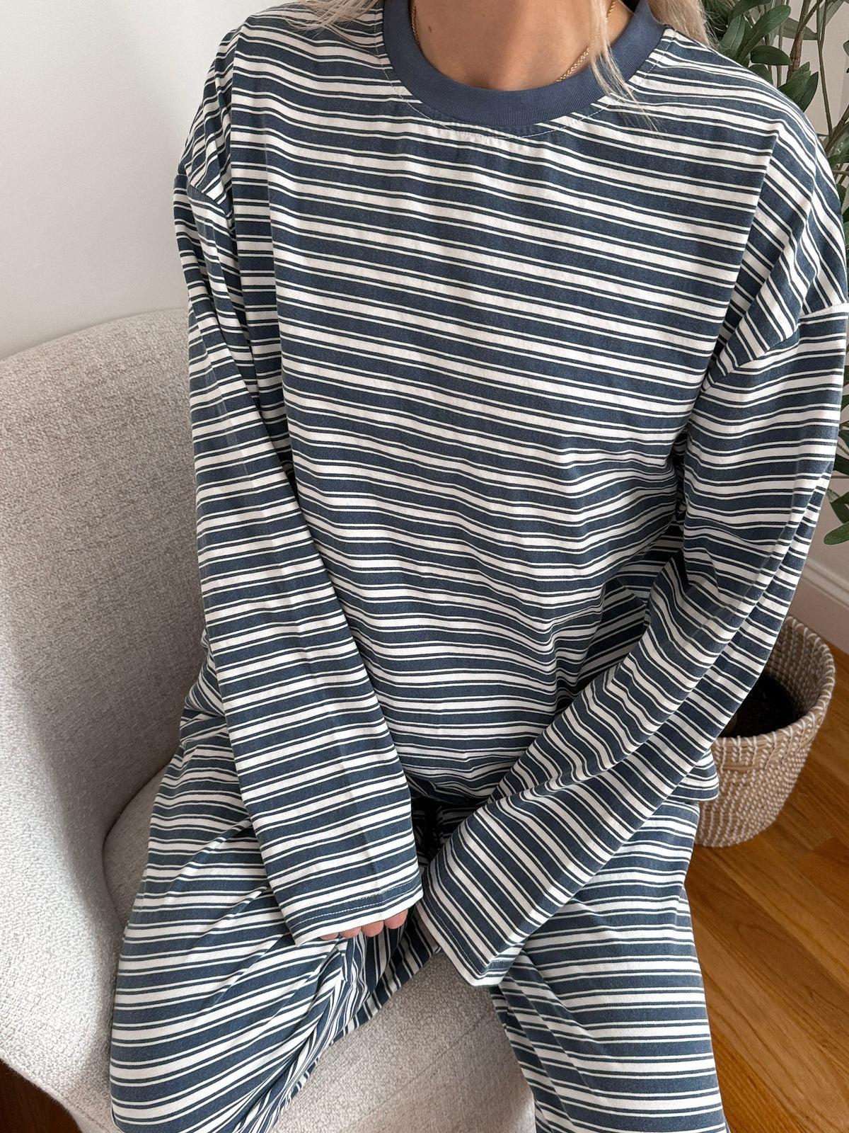 Billie Striped Loungewear Long Sleeve Top