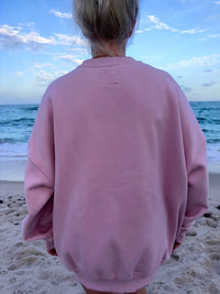 Sunkissed Collegiate Embroider Oversized Crewneck Sweatshirt