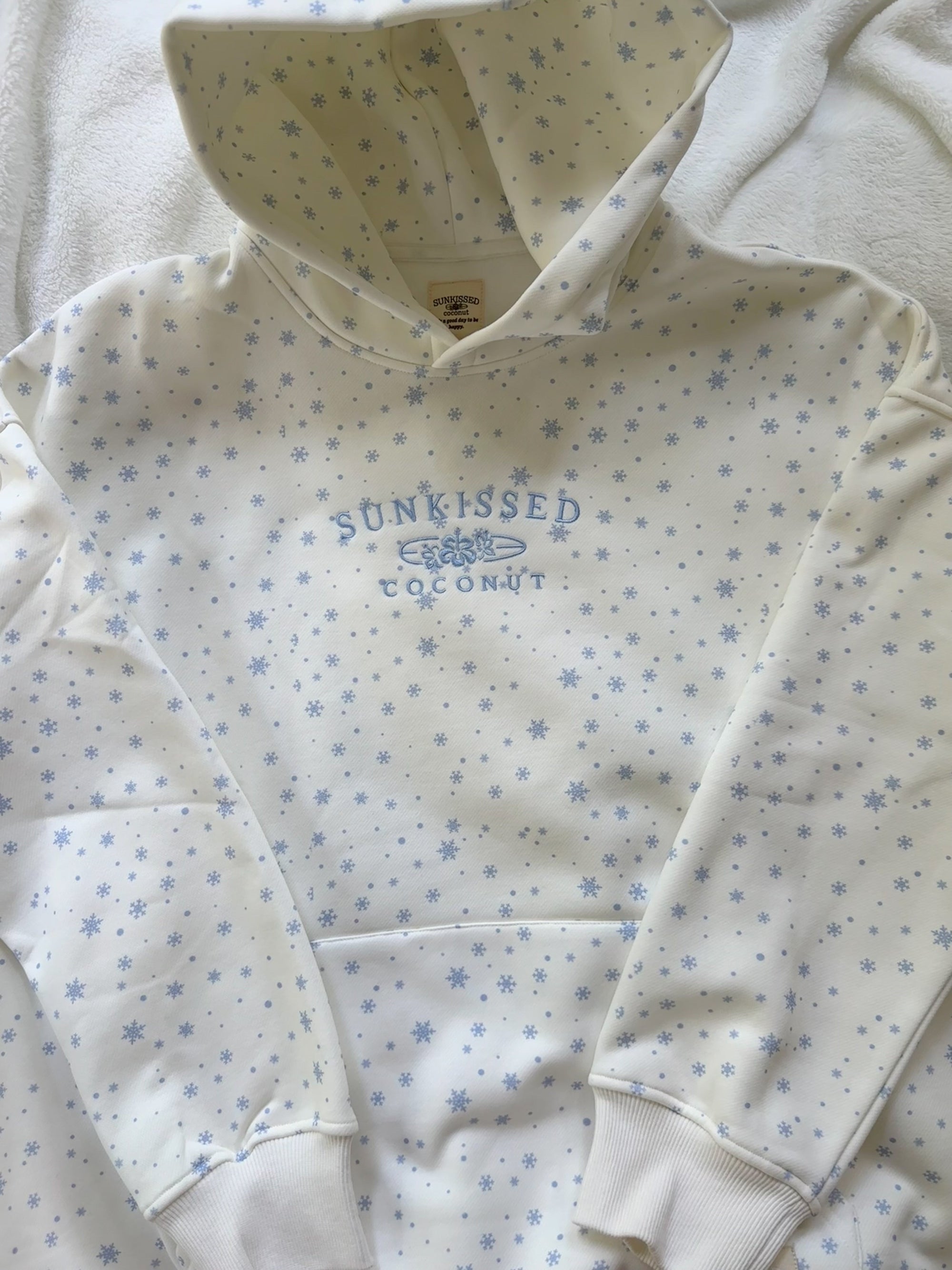 Snowflake Sunkissedcoconut Embroider Hoodie