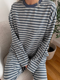 Billie Striped Loungewear Long Sleeve Top