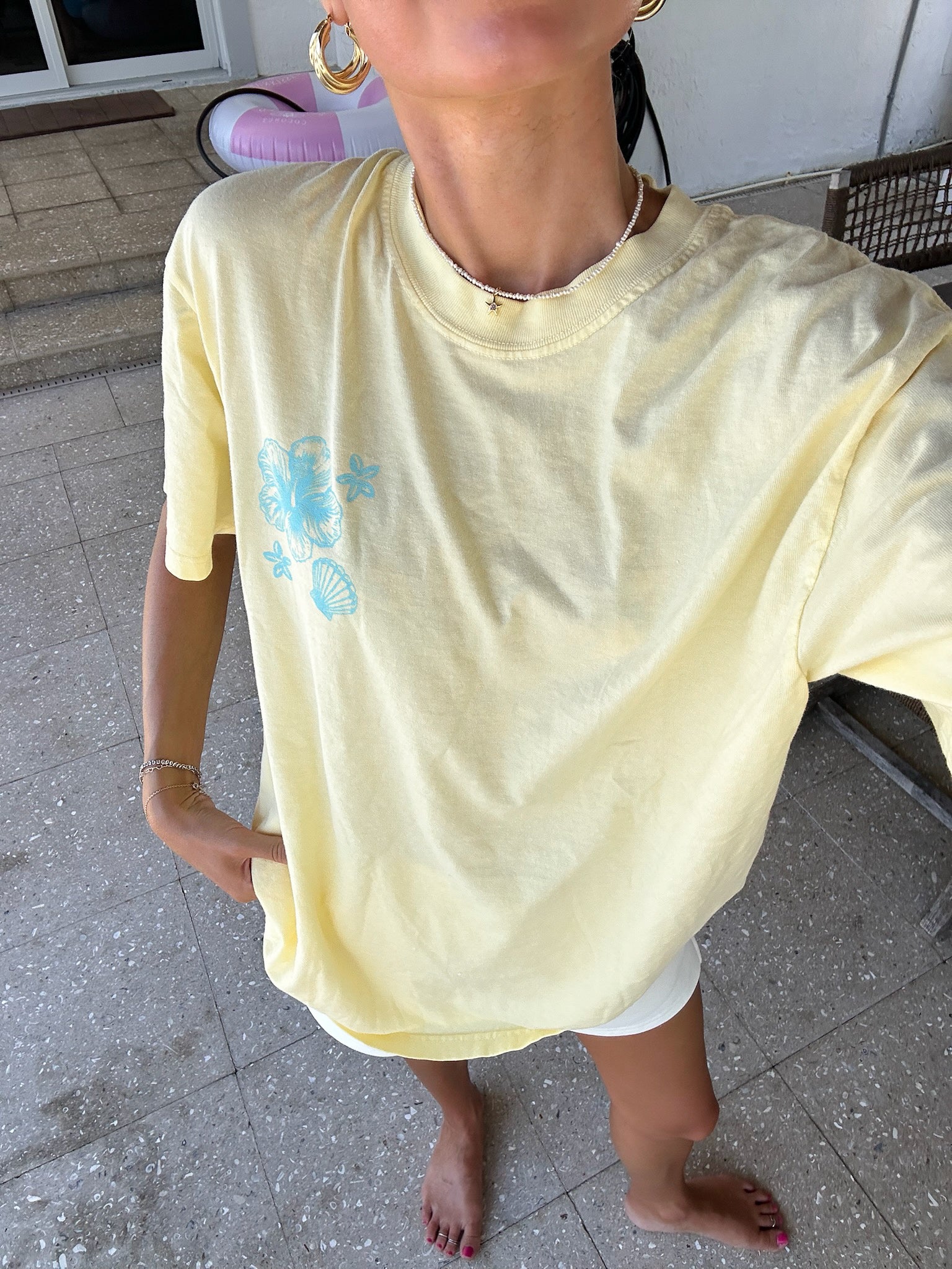 Banana Blue Tropical Comfort Colors Tee