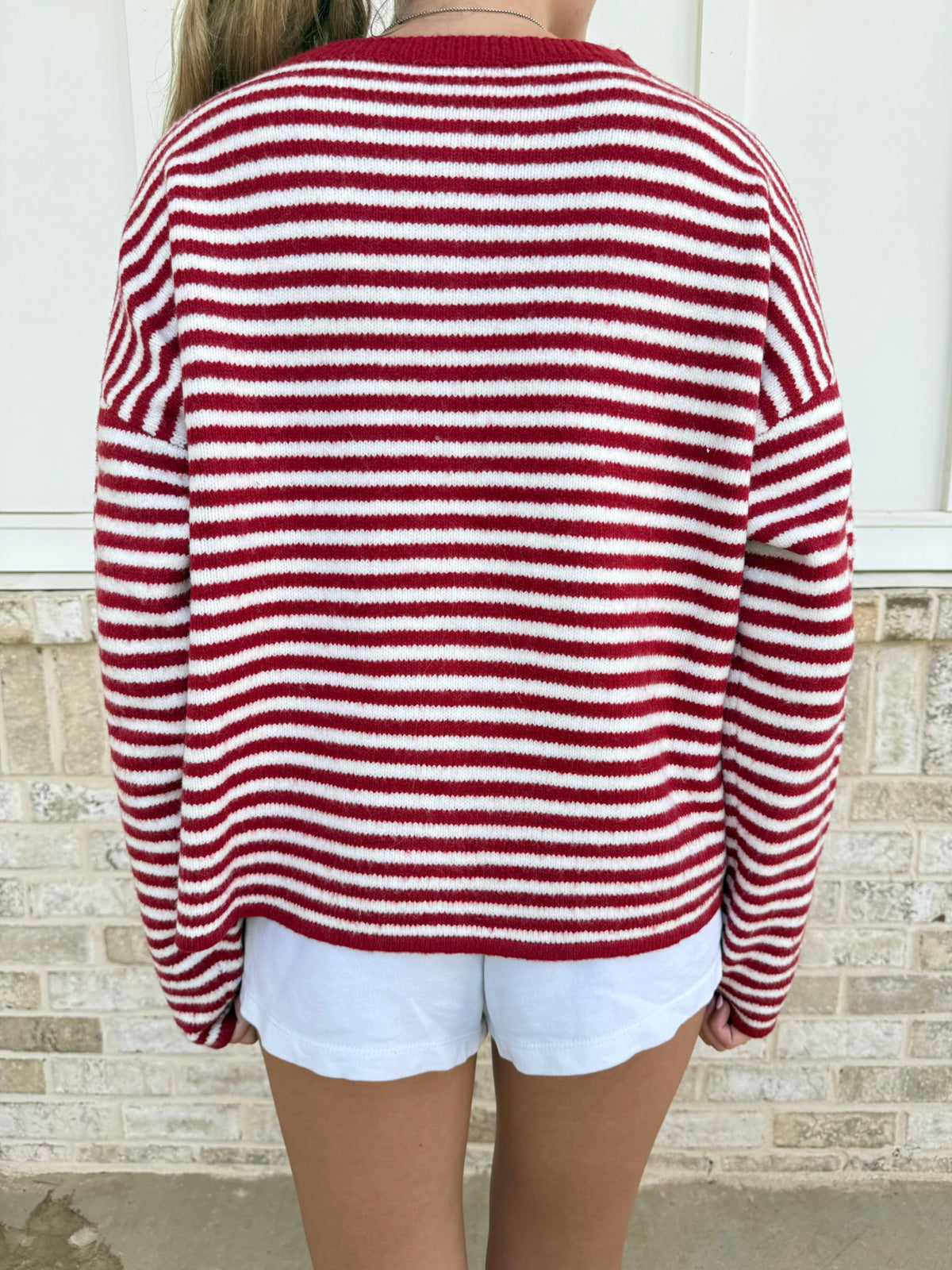 Striped Button-Up Cardigan