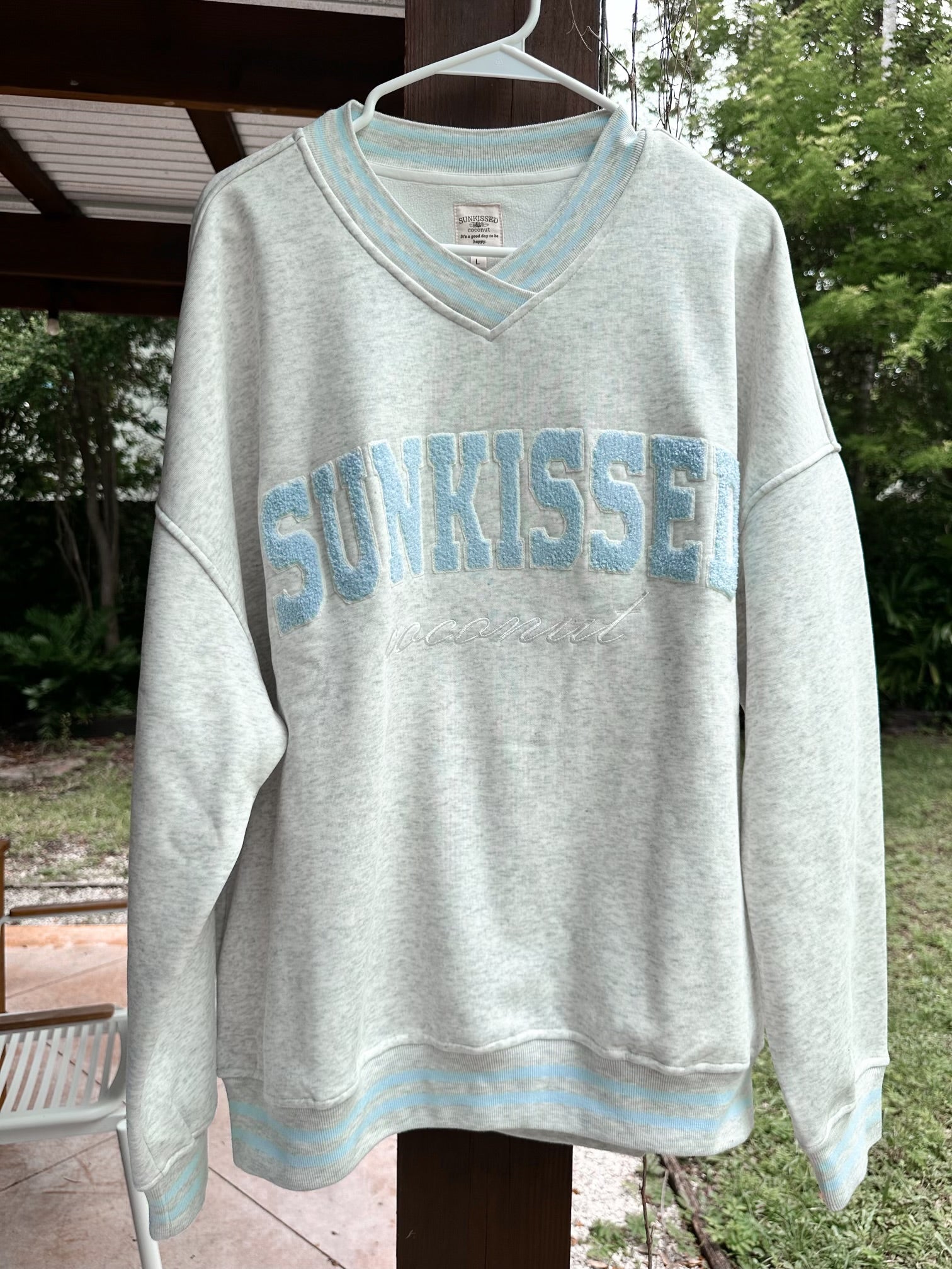 Sunkissed Preppy Embroider Sweatshirt