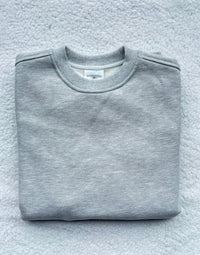 Afternoon Grey Basic Blank Sweatshirt