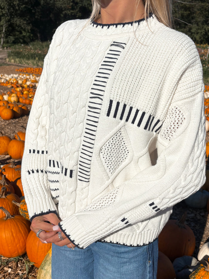 Navy Simple Girly Sweater