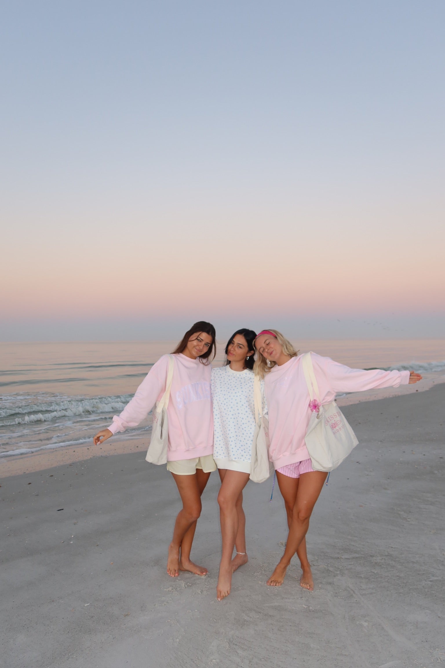 Light Pink Sunkissedcoconut Logo Embroider Sweatshirt