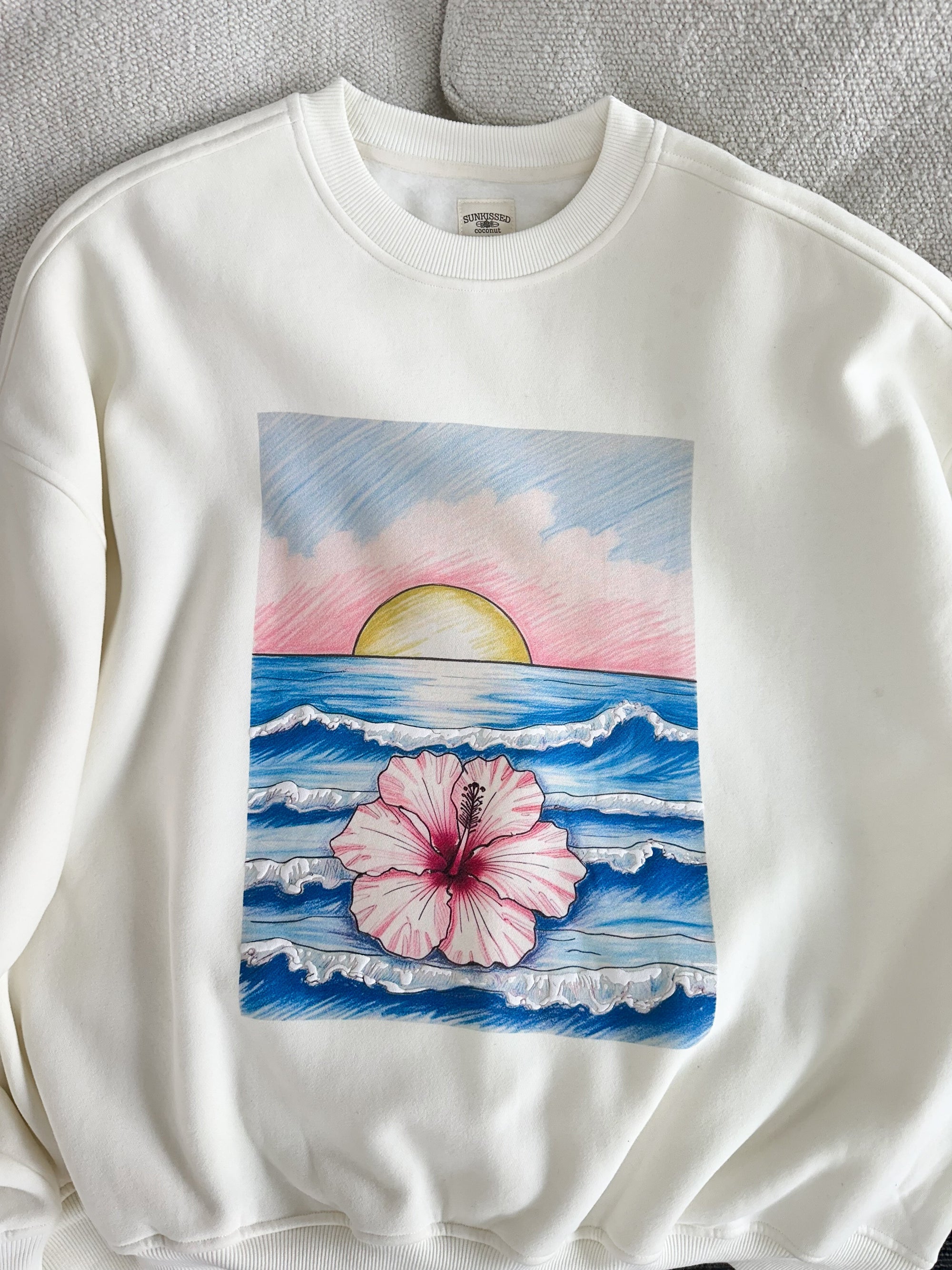 Ivory Ocean Sunset Dreams Sweatshirt