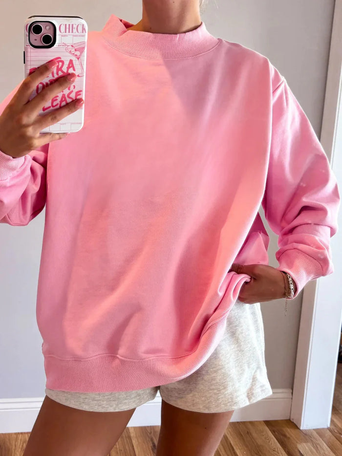 Blank Mockneck Oversized Sweatshirt 100% Cotton