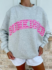 Sunkissed Striped Soft Touch Mockneck Sweatshirt