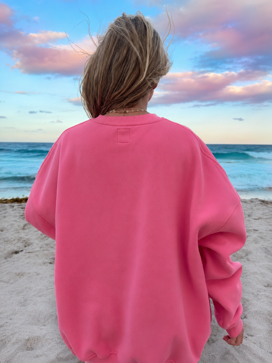 Hibiscus Pink Basic Blank Sweatshirt