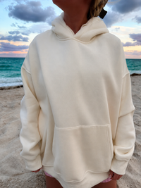 Ivory Basic Blank Hoodie