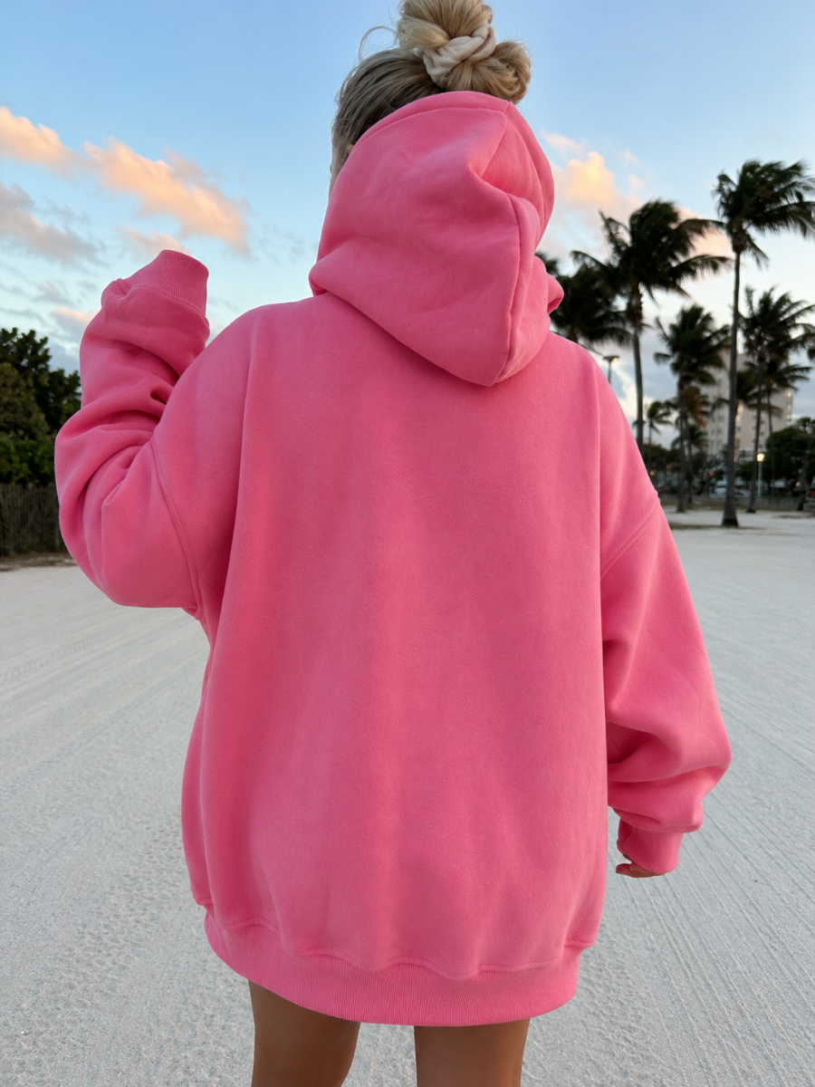 Hibiscus Pink Basic Blank Hoodie