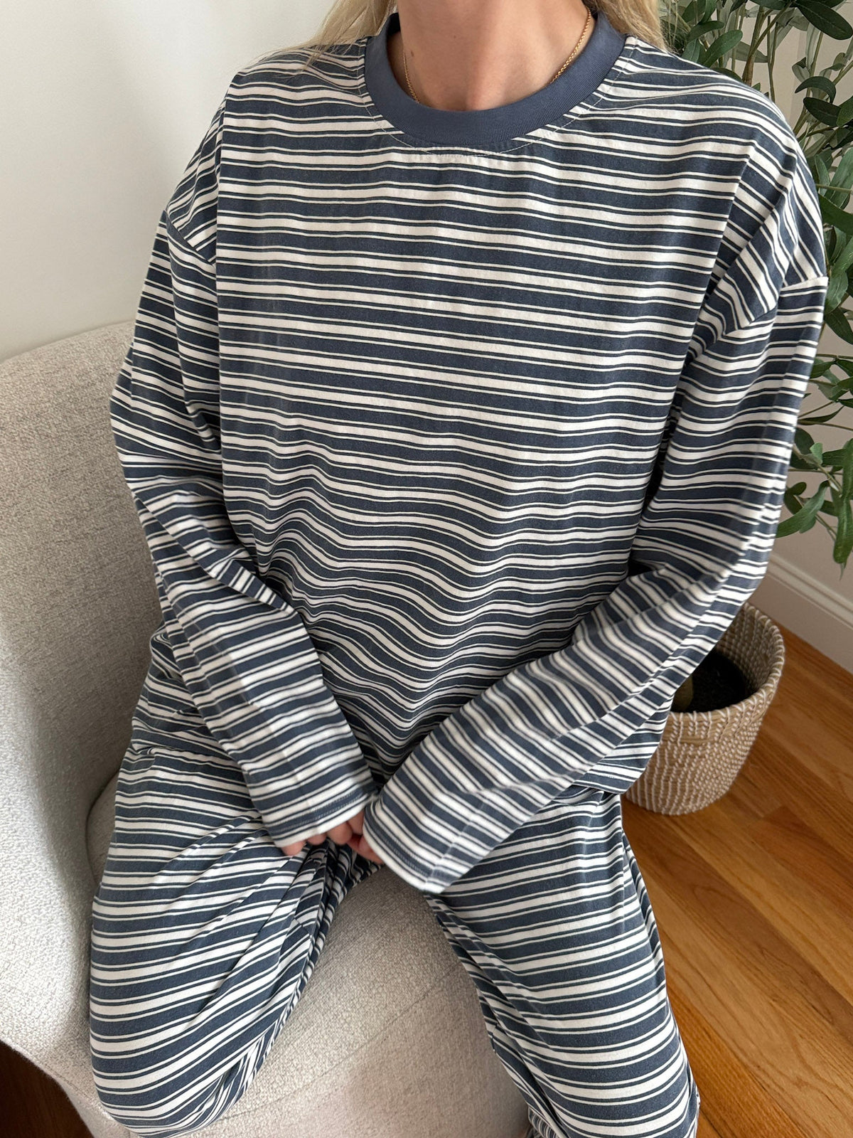 Billie Striped Loungewear Long Sleeve Top