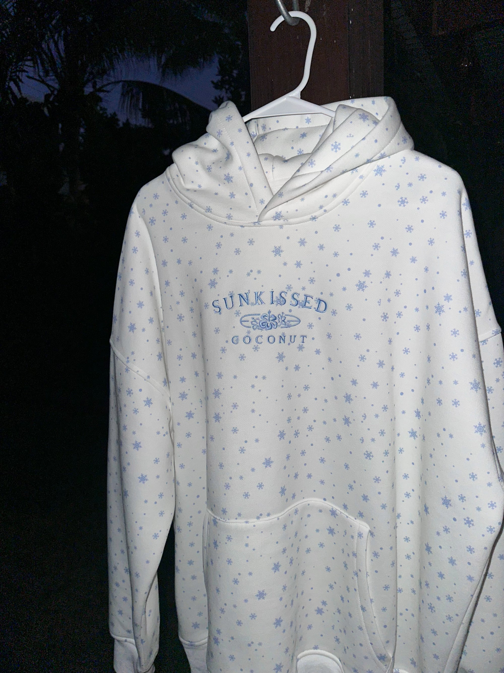 Snowflake Sunkissedcoconut Embroider Hoodie