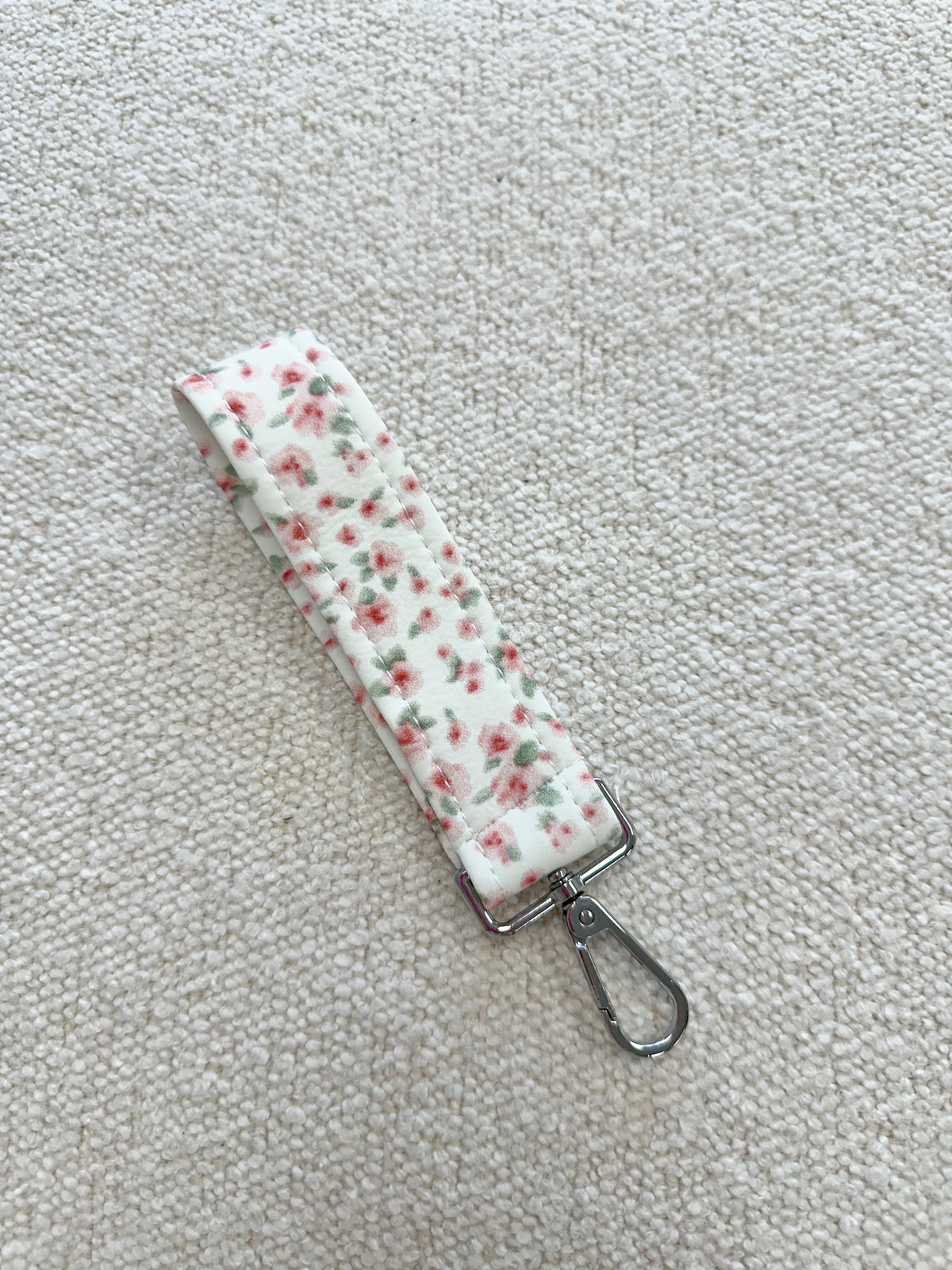 Pink Flowers Handmade Keychain