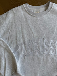 Limited Sunkissed Collegiate Embroider Oversized Crewneck Sweatshirt