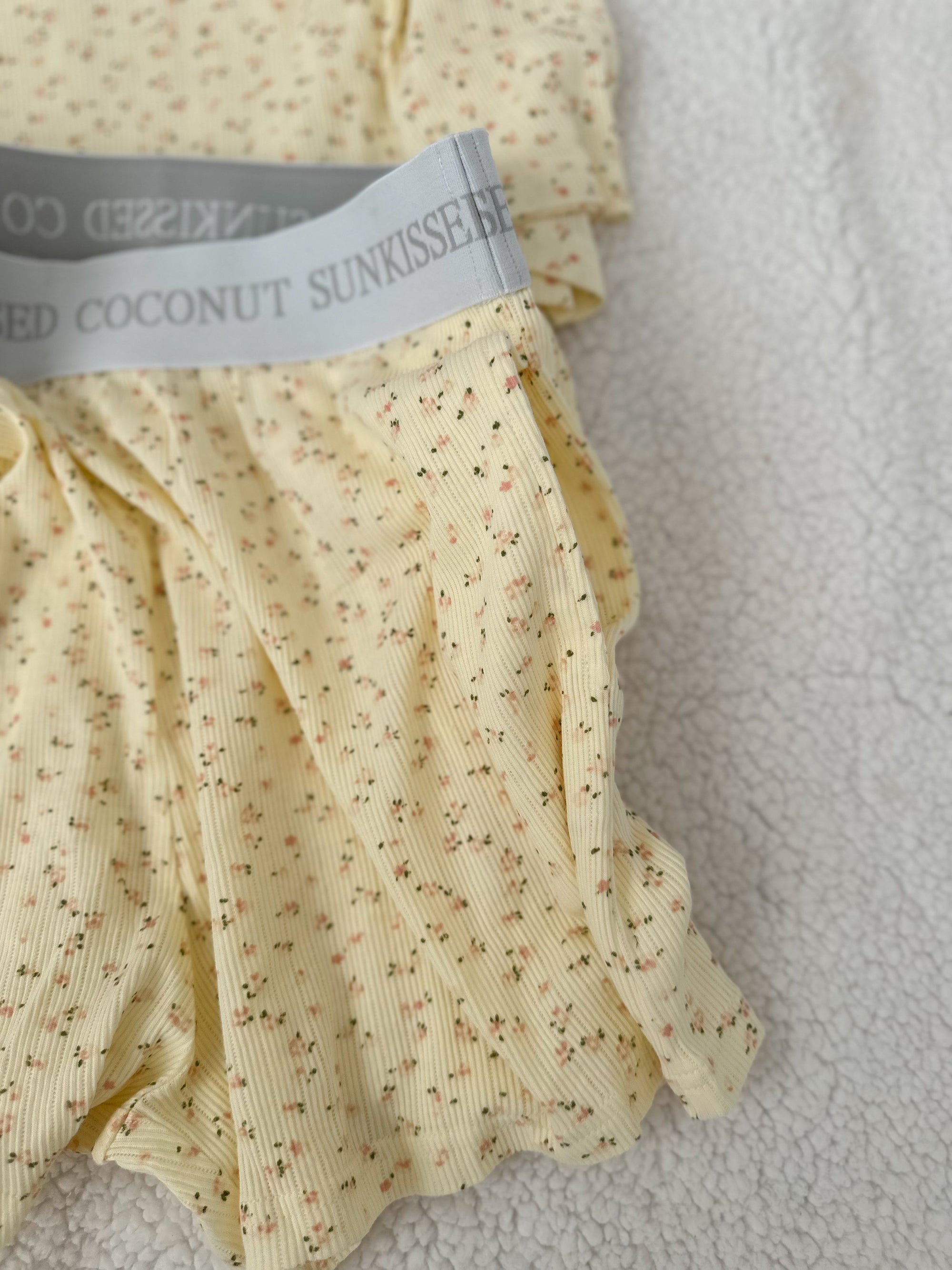 Lemon Floral Pajama Shorts