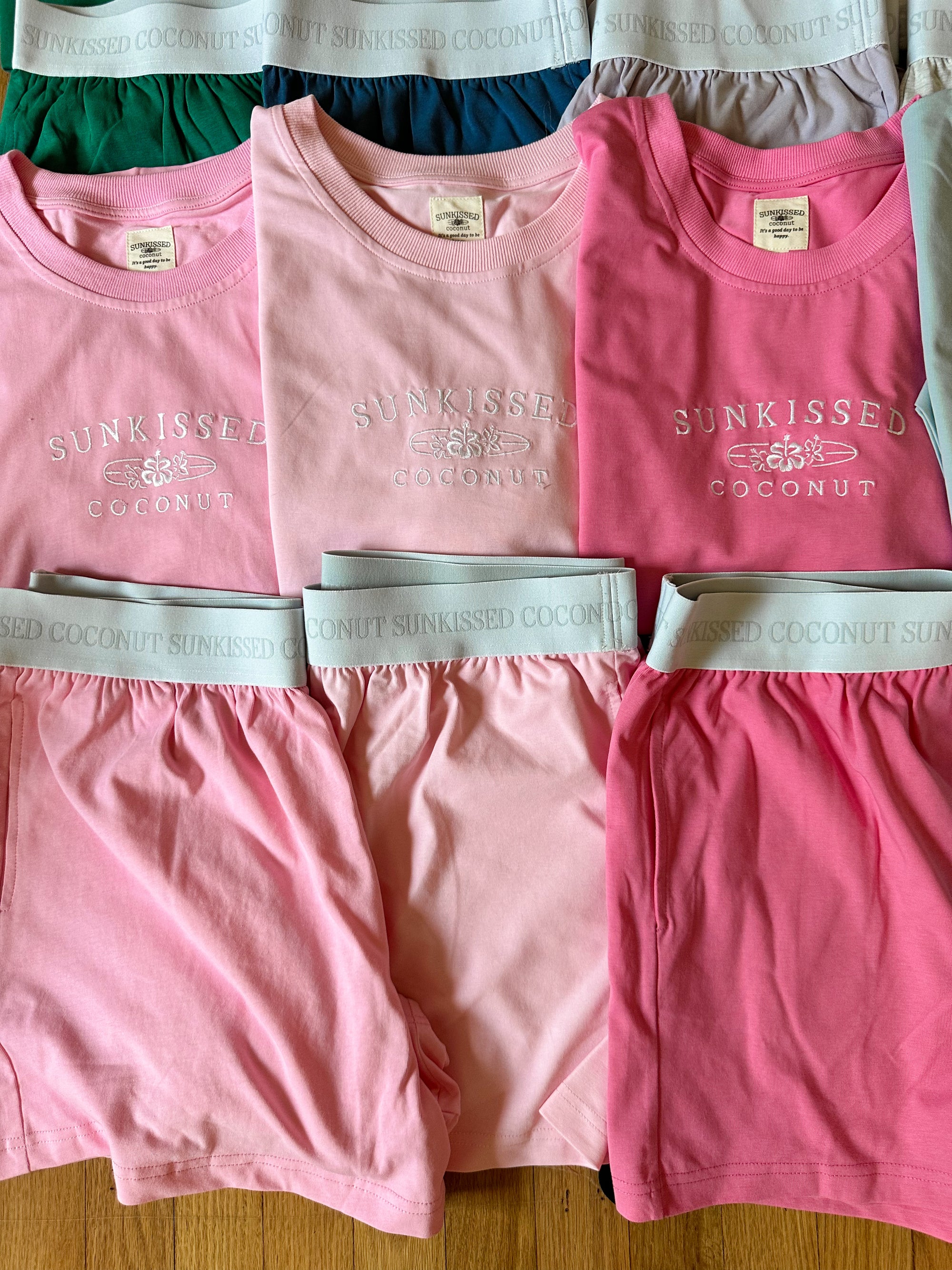 Malibu Pink Basic Watercolor Shorts