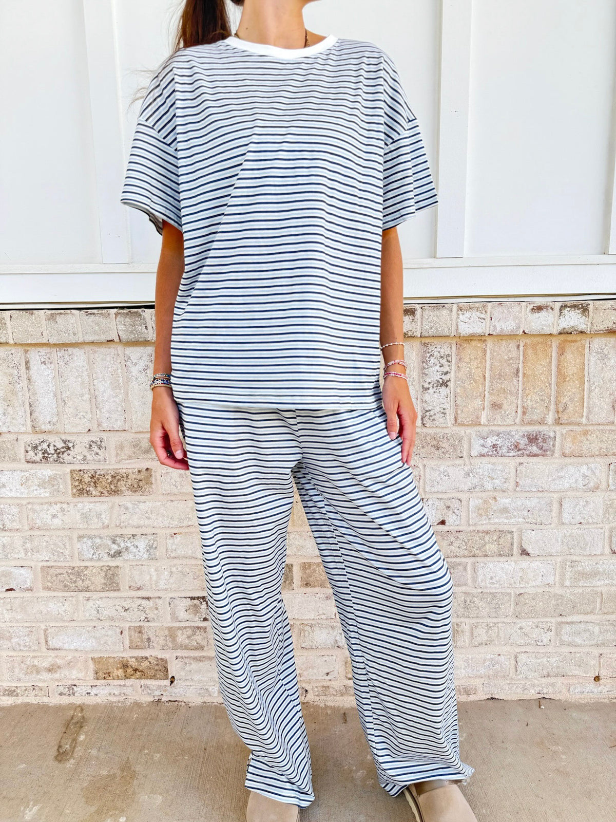 Ella Striped Flare Lounge Pants