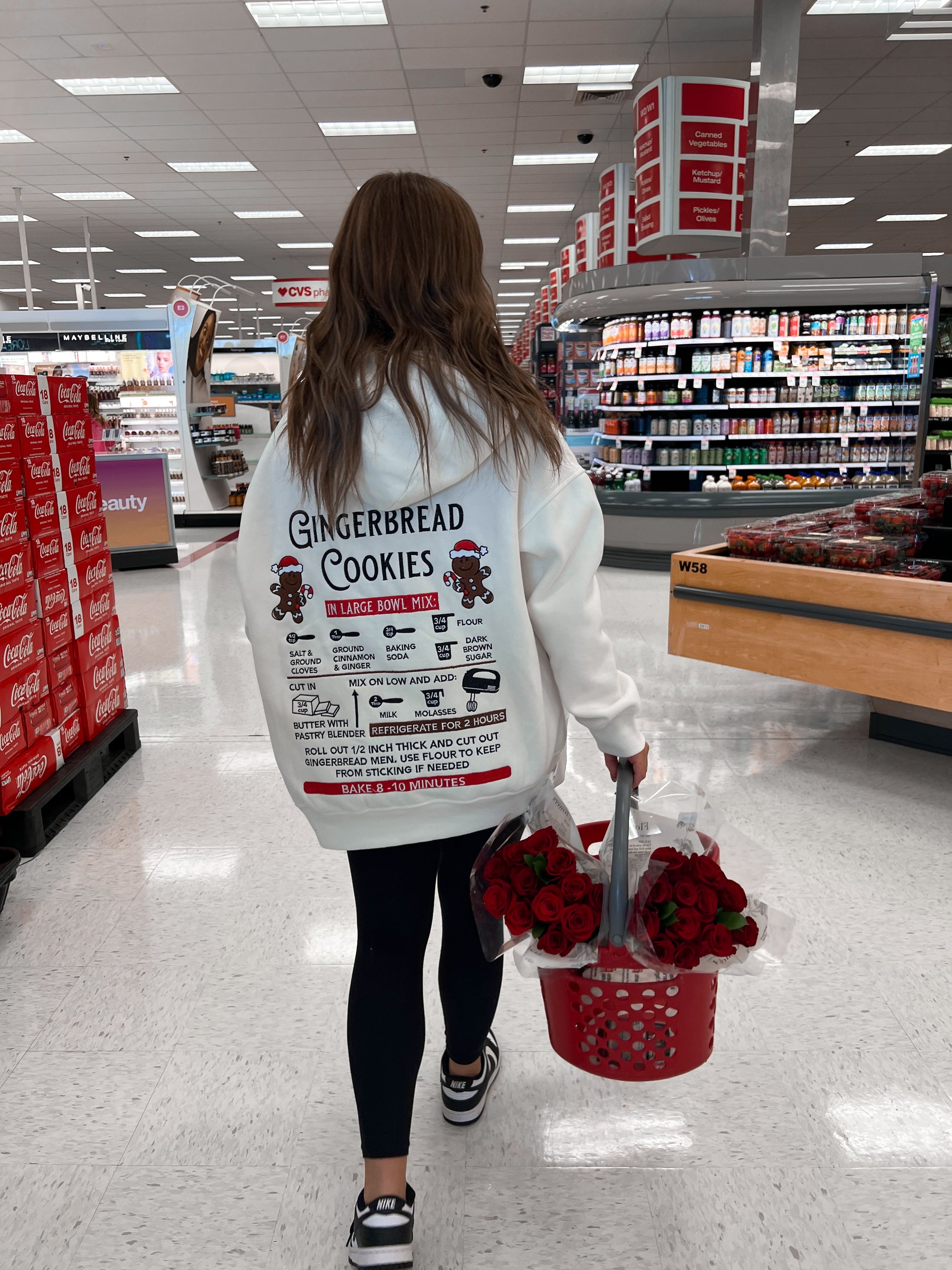 Ivory Gingerbread Recipe Christmas Embroider Hoodie