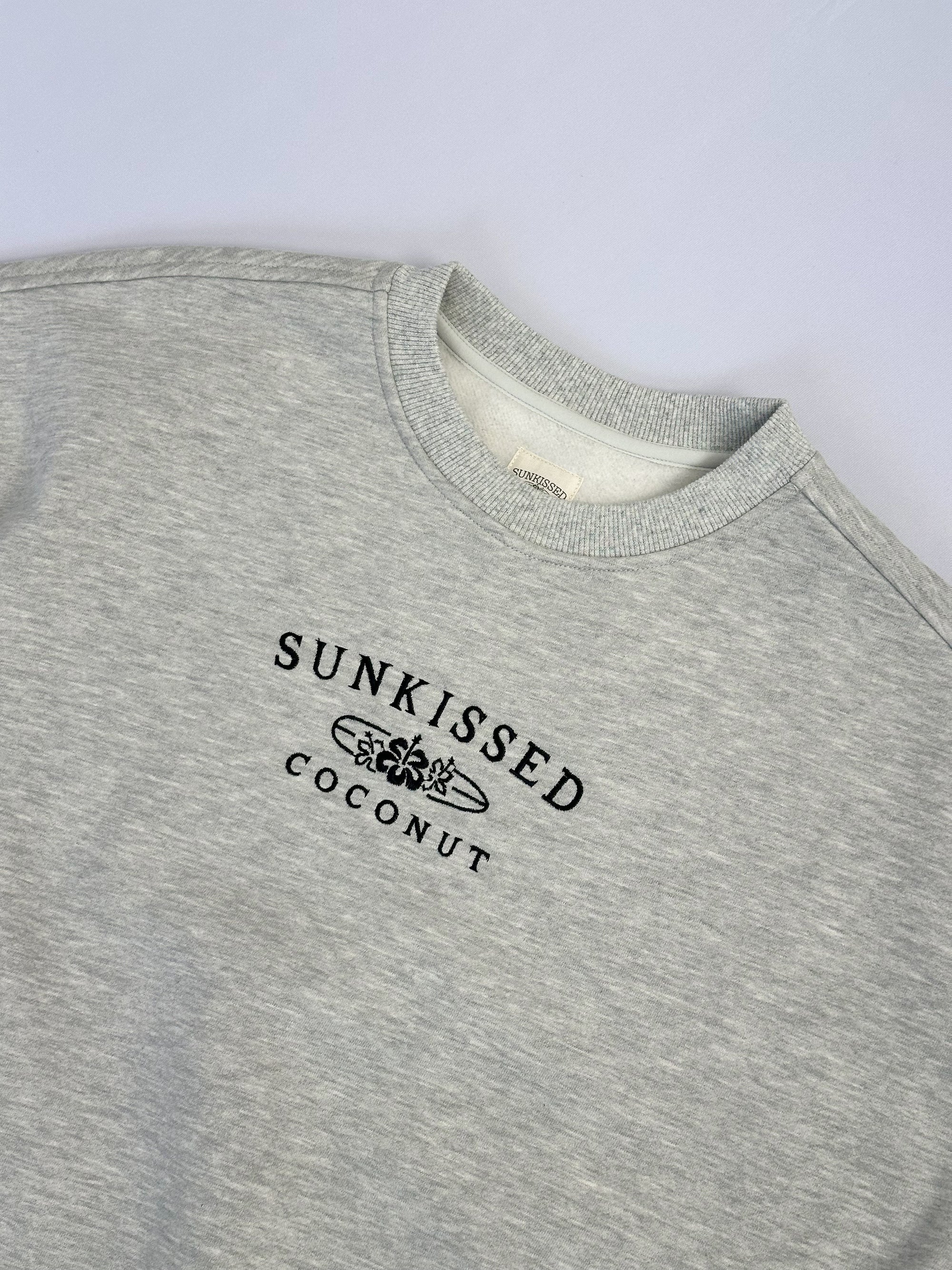 Afternoon Grey Sunkissedcoconut Logo Embroider Sweatshirt