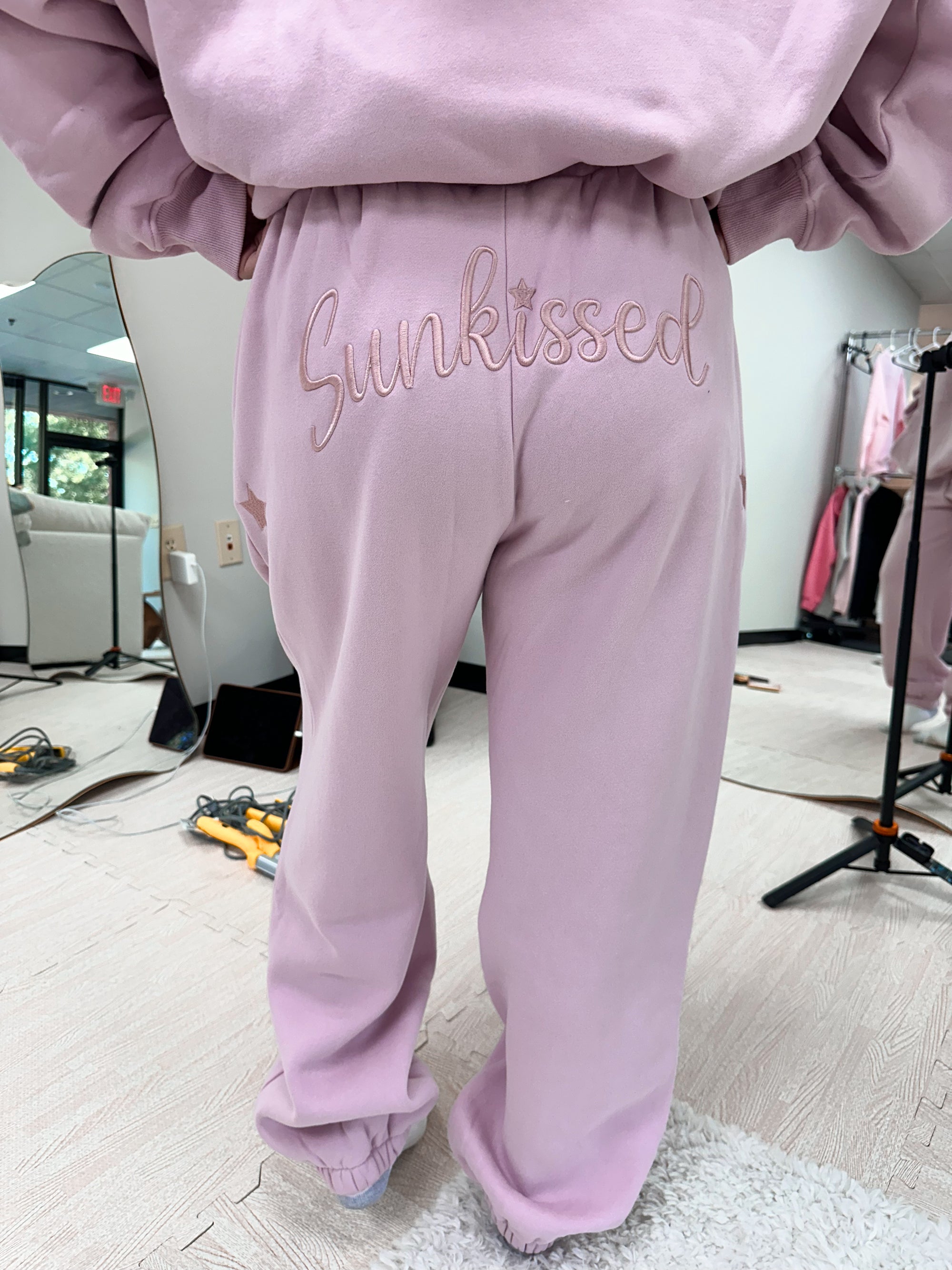 Sunkissed Cursive Embroider Jogger Sweatpants